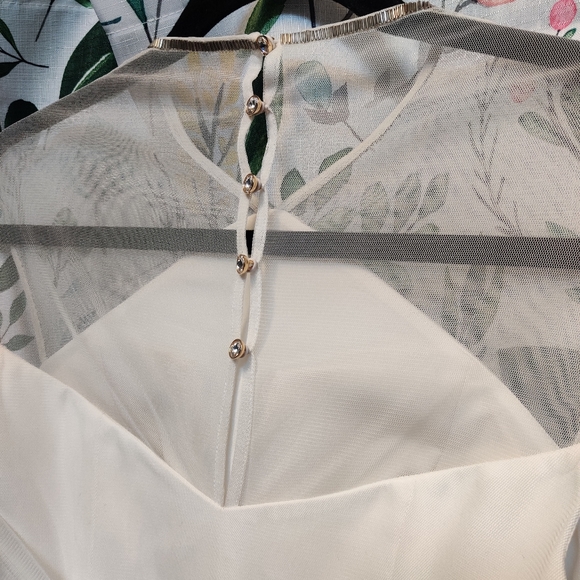 Ted Baker Trixxy Pleated Tulle Mesh Evening/Wedding Dress - Picture 4 of 10